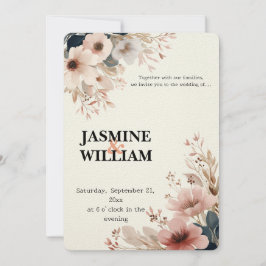 🌸 elegante acuarela Invitación a la boda floral �