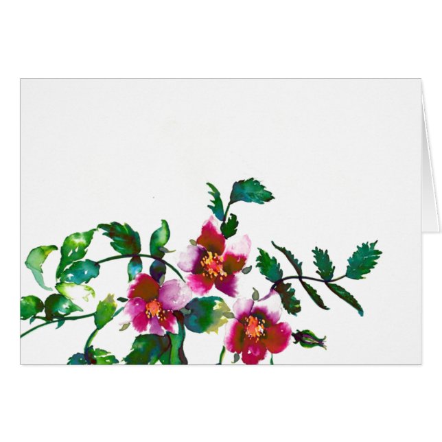 Elegante acuarela moderna flores silvestres de col (Anverso (Horizontal))