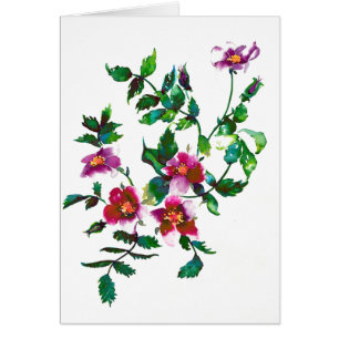 Elegante acuarela moderna flores silvestres de col