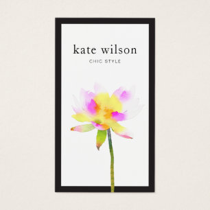 Elegante acuarela moderna Lotus Flower