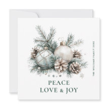 Elegante acuarela Navidad Ornamento de bienvenida