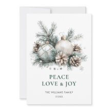 Elegante acuarela Navidad Ornamento de bienvenida