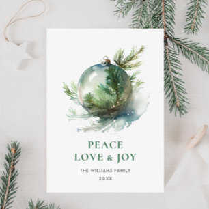 Elegante acuarela Navidad Ornamento de bienvenida