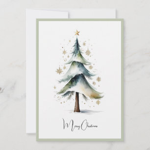 Elegante acuarela no foto árbol de Navidad