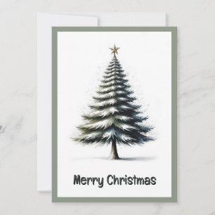 Elegante acuarela no foto árbol de Navidad