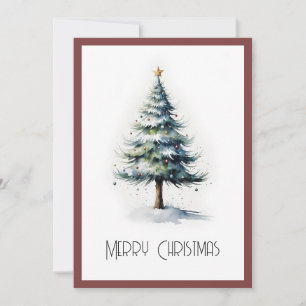 Elegante acuarela no foto árbol de Navidad