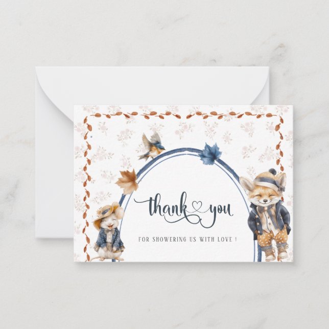 Elegante acuarela Pequeña calabaza BaFlat Tarjeta  (Anverso)