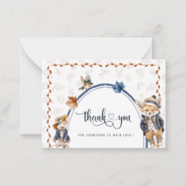 Elegante acuarela Pequeña calabaza BaFlat Tarjeta