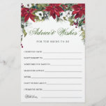 Elegante acuarela Poinsettia tarjeta de consejo de<br><div class="desc">Elegante acuarela Poinsettia Bridal Advice Card. Personaliza con el nombre de la novia y la fecha de la ducha. Para una mayor personalización,  haga clic en el enlace "personalizar adicional". Si necesitas ayuda,  ponte en contacto conmigo,  por favor.</div>