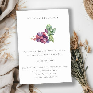Elegante acuarela Recepción de Boda Grapevina