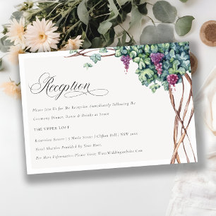 Elegante acuarela Recepción de Boda Grapevina