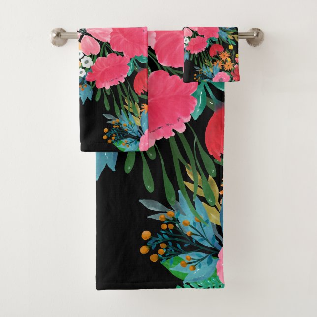 Elegante acuarela rosa Floral Bouquet Diseño (In situ)