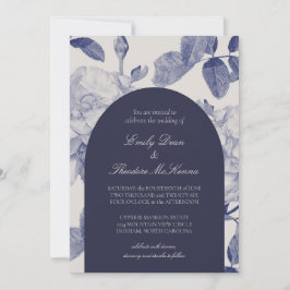 Elegante acuarela Rosa Invitación a la boda