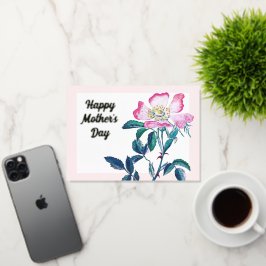 Elegante acuarela Rosa salvaje Flor Día de la Madr