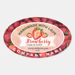 Elegante acuarela Strawberry Jam Square Pegatina