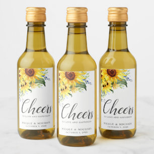 Elegante acuarela Sunflowers Boda personalizada