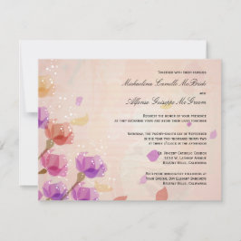 Elegante acuarela Tulipanes Invitación de matrimon