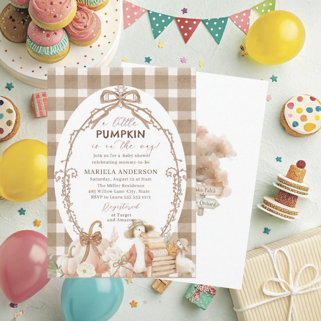 Elegante acuarela Una calabaza es invitación (Subido por el creador)