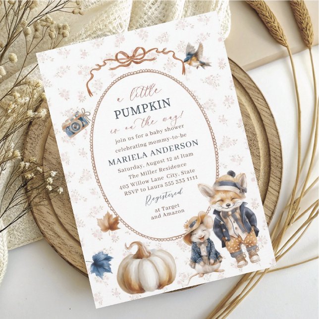 Elegante acuarela Una calabaza es invitación (Subido por el creador)