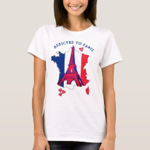 Elegante adicto a la camiseta de PARIS