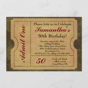 Elegante Admite Oro Vintage Una Invitación de Bill