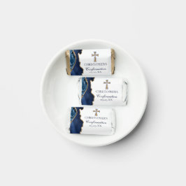 Elegante Agate de Oro Azul de la Marina