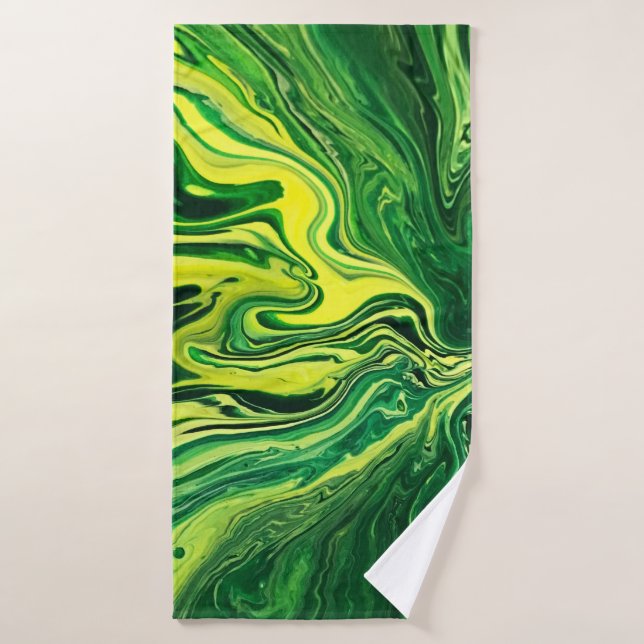 Elegante Agate Loco 5 - Amarillo Verde (Toalla de baño)