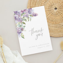 Elegante Agradecimiento de Boda Floral con Acuarel