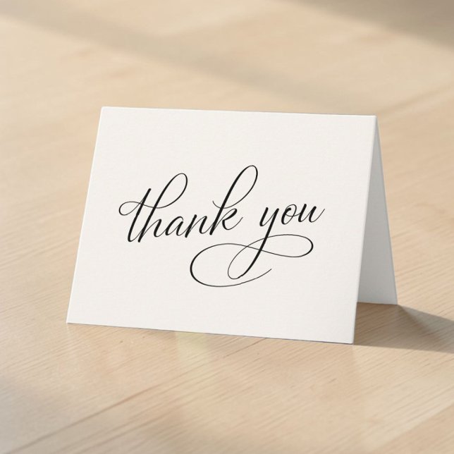 Elegante Agradecimiento de Funeral Memorial (Elegant Funeral Memorial Photo Cream Thank You Card)