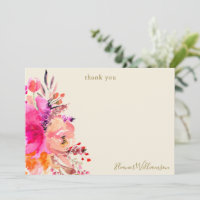 Elegante agradecimiento personalizado para ducha d