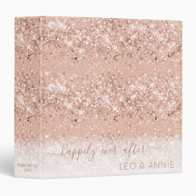 Elegante álbum de fotos Rosa Purpurina rosado dora