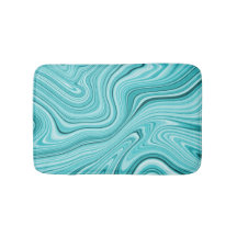 Elegante alfombra de baño de mármol turquesa