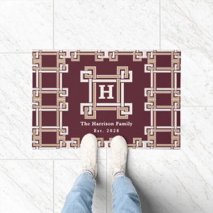 Elegante Alfombra de Bienvenida con Monograma de L