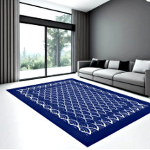 Elegante alfombra de la Marina y el Arco Blanco