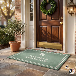 Elegante Alfombra Personalizada con Monograma y Ap