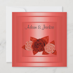ELEGANTE ALIADO ROSAS INVITACIÓN DE BODA