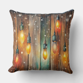 Elegante almohada acuarela de árbol de Navidad