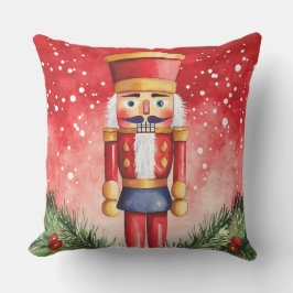 Elegante almohada acuarela de árbol de Navidad