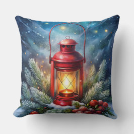 Elegante almohada acuarela de árbol de Navidad