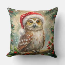 Elegante almohada acuarela de árbol de Navidad