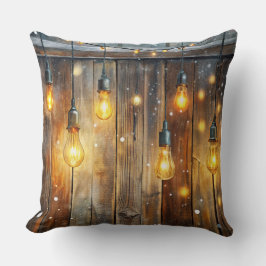 Elegante almohada acuarela de árbol de Navidad