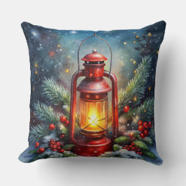 Elegante almohada acuarela de árbol de Navidad