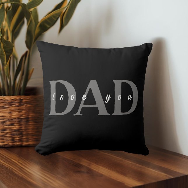 Elegante Almohada DAD Te Amo Negra (Subido por el creador)