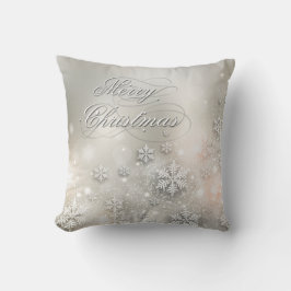 Elegante almohada de copo de nieve para navidades