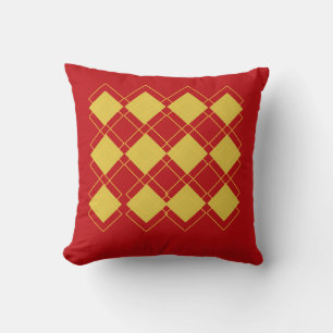 "Elegante almohada de diseño cuadrado dorado"