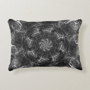 Elegante almohada de espiral plateada fractal
