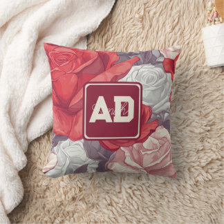 Elegante almohada de familia de Rosa geométrico