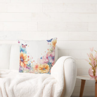 Elegante almohada de flores_ Belleza para tu hogar