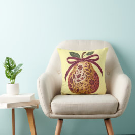 Elegante almohada de lazo de oreja floral