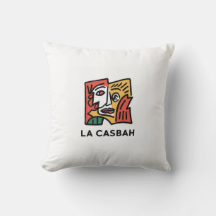 Elegante almohada de tiro con audaz inspirada en P